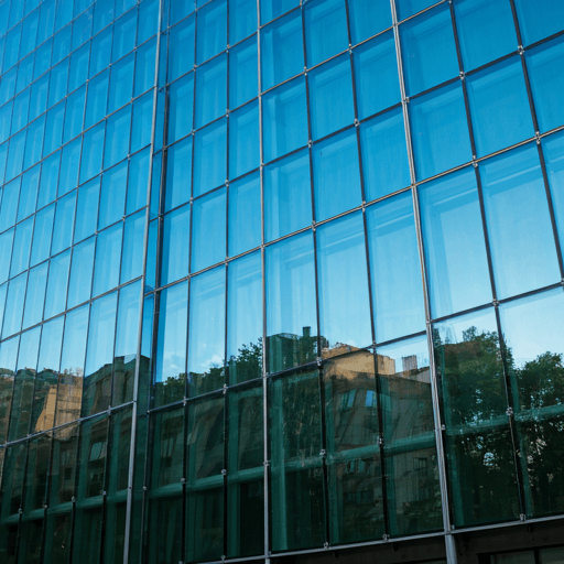 Façade de bâtiment en verre moderne